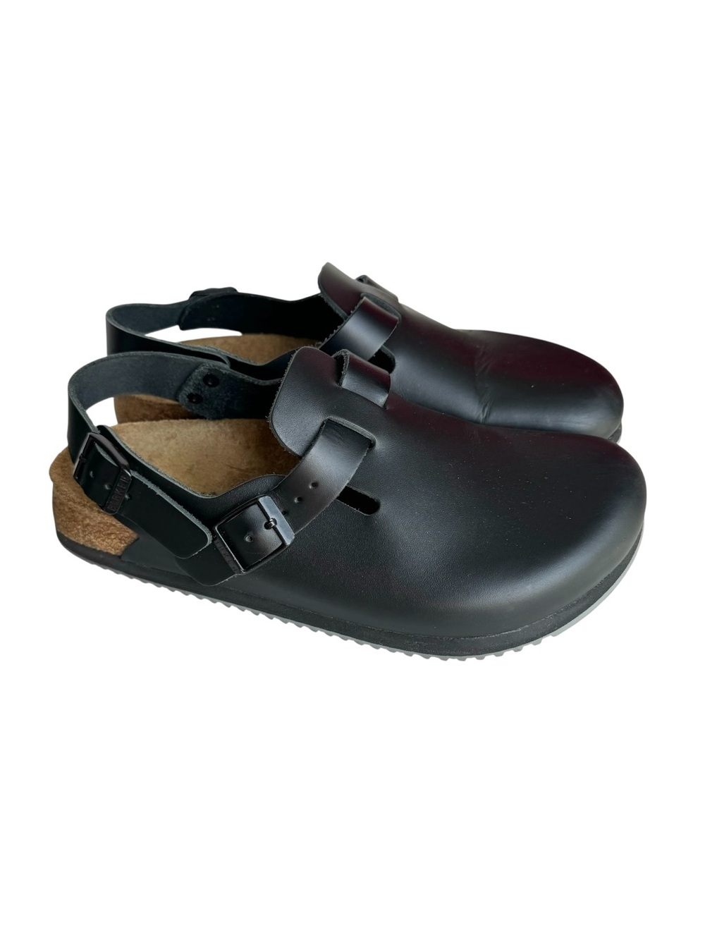 Birkenstock Tokyo Super Grip Sandals Clogs Black Leather